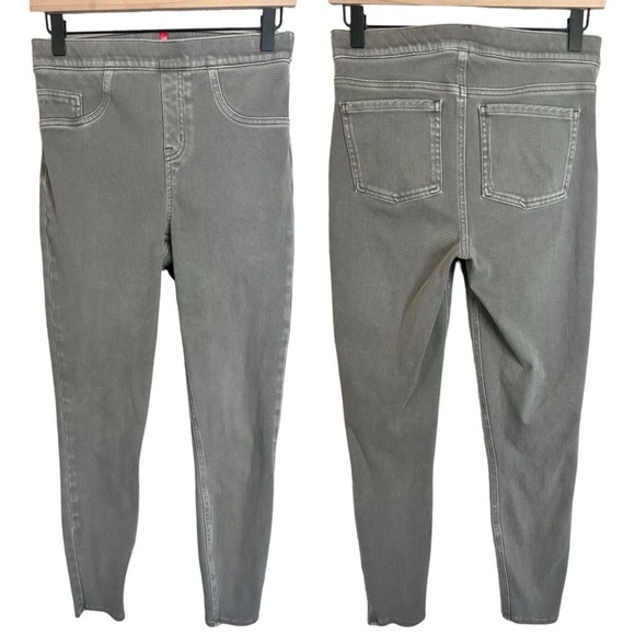 SPANX Jean-ish® Ankle Leggings | Earthy Taupe / Light Gray | Size Large - Picture 4 of 16